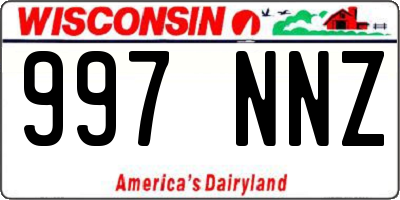 WI license plate 997NNZ