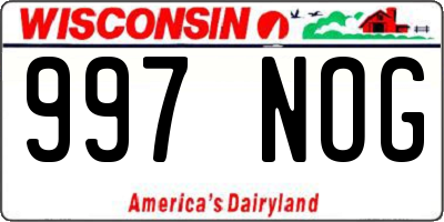 WI license plate 997NOG