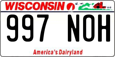 WI license plate 997NOH