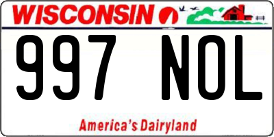 WI license plate 997NOL