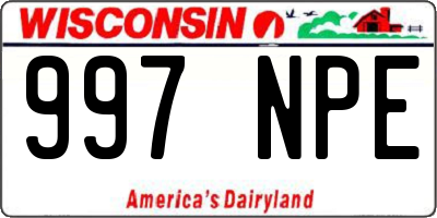 WI license plate 997NPE