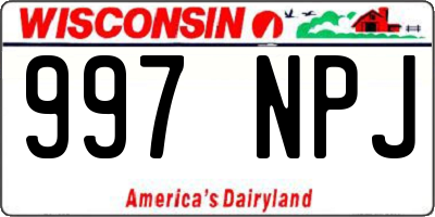 WI license plate 997NPJ