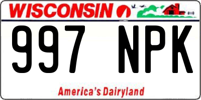 WI license plate 997NPK