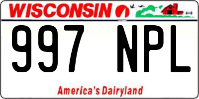 WI license plate 997NPL