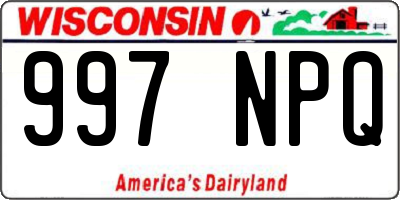 WI license plate 997NPQ