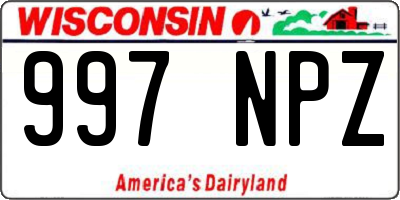 WI license plate 997NPZ
