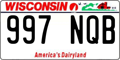 WI license plate 997NQB