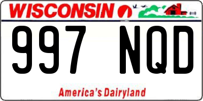 WI license plate 997NQD