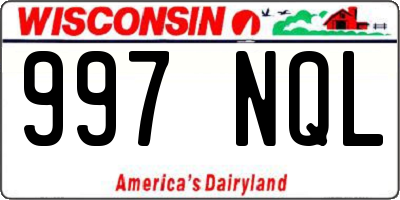 WI license plate 997NQL