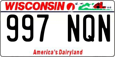 WI license plate 997NQN