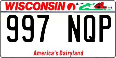 WI license plate 997NQP