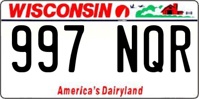 WI license plate 997NQR