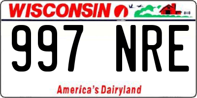 WI license plate 997NRE
