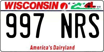 WI license plate 997NRS