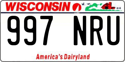 WI license plate 997NRU