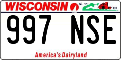 WI license plate 997NSE