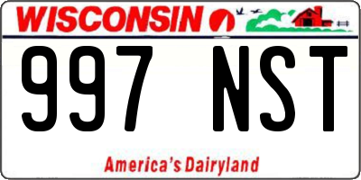 WI license plate 997NST