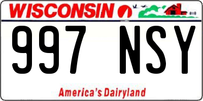 WI license plate 997NSY