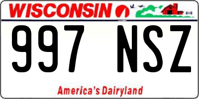 WI license plate 997NSZ