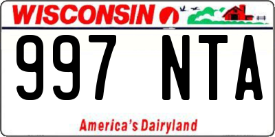 WI license plate 997NTA
