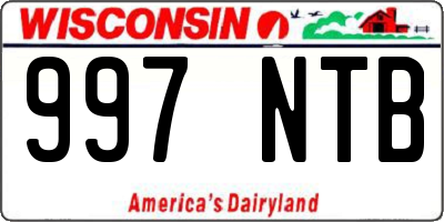 WI license plate 997NTB