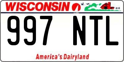 WI license plate 997NTL