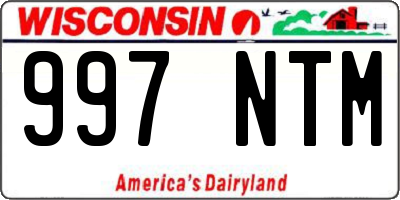 WI license plate 997NTM