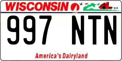 WI license plate 997NTN