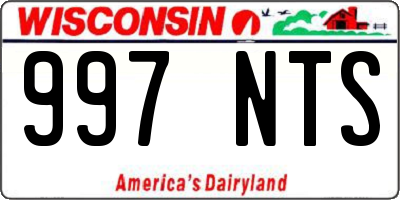 WI license plate 997NTS