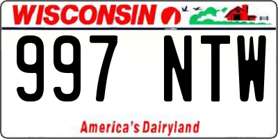 WI license plate 997NTW