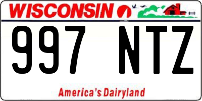 WI license plate 997NTZ