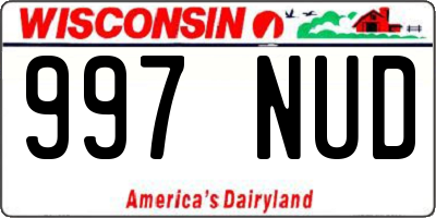 WI license plate 997NUD