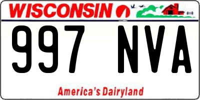 WI license plate 997NVA