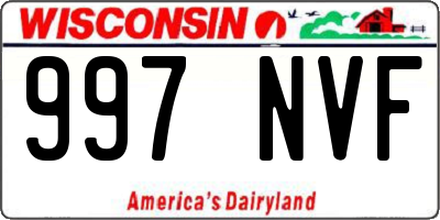 WI license plate 997NVF