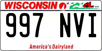 WI license plate 997NVI