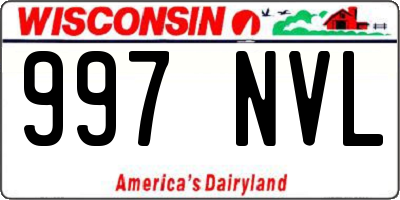 WI license plate 997NVL