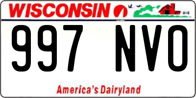 WI license plate 997NVO