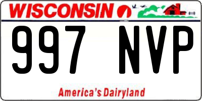 WI license plate 997NVP
