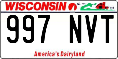 WI license plate 997NVT