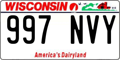 WI license plate 997NVY