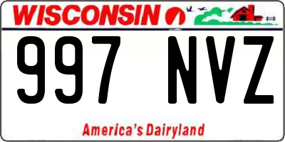 WI license plate 997NVZ
