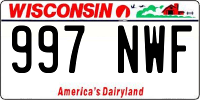 WI license plate 997NWF