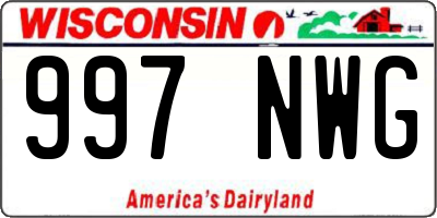 WI license plate 997NWG