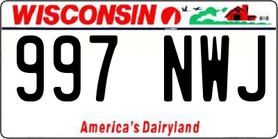 WI license plate 997NWJ