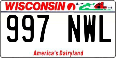 WI license plate 997NWL