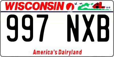 WI license plate 997NXB