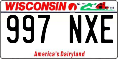 WI license plate 997NXE