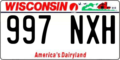 WI license plate 997NXH