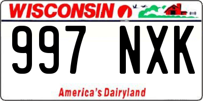 WI license plate 997NXK