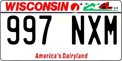 WI license plate 997NXM
